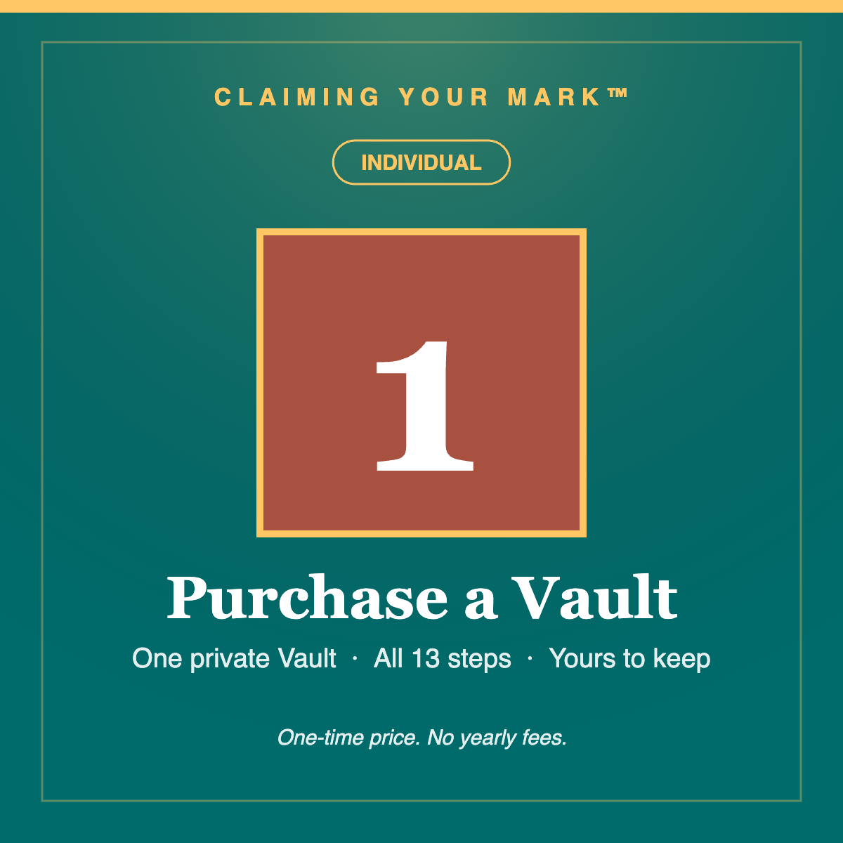Claiming Your Mark™ Vault · Individual